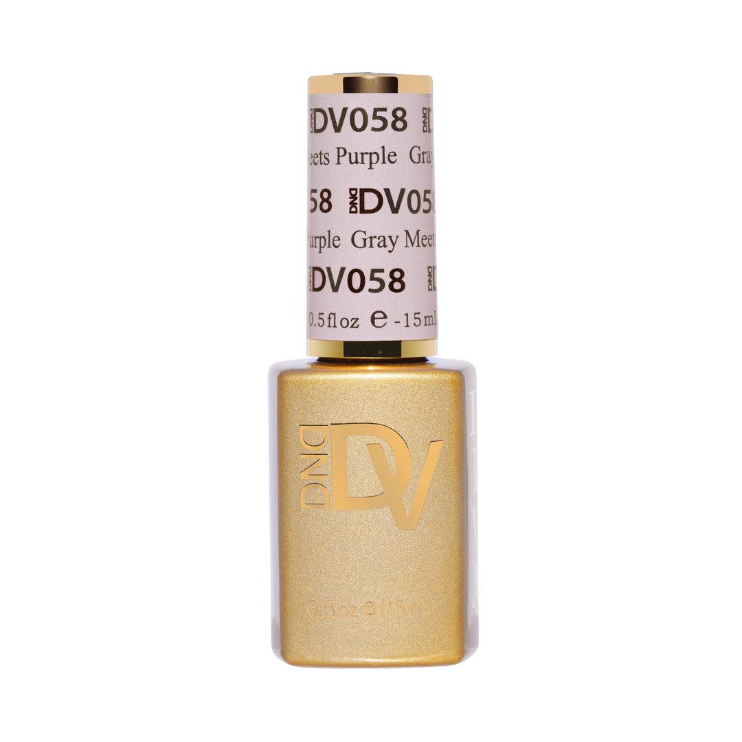 DND Diva #58 Grey Meets Purple – gel bottle