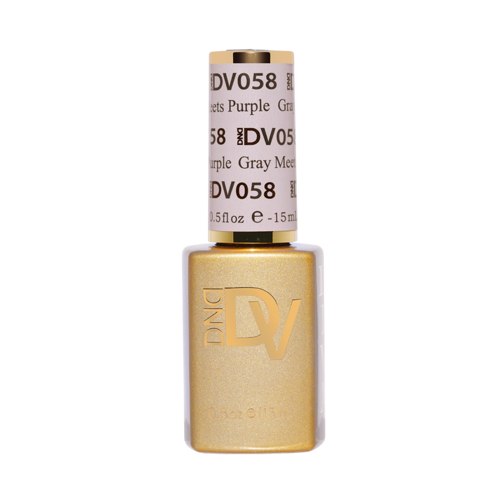 DND Diva #58 Grey Meets Purple – gel bottle