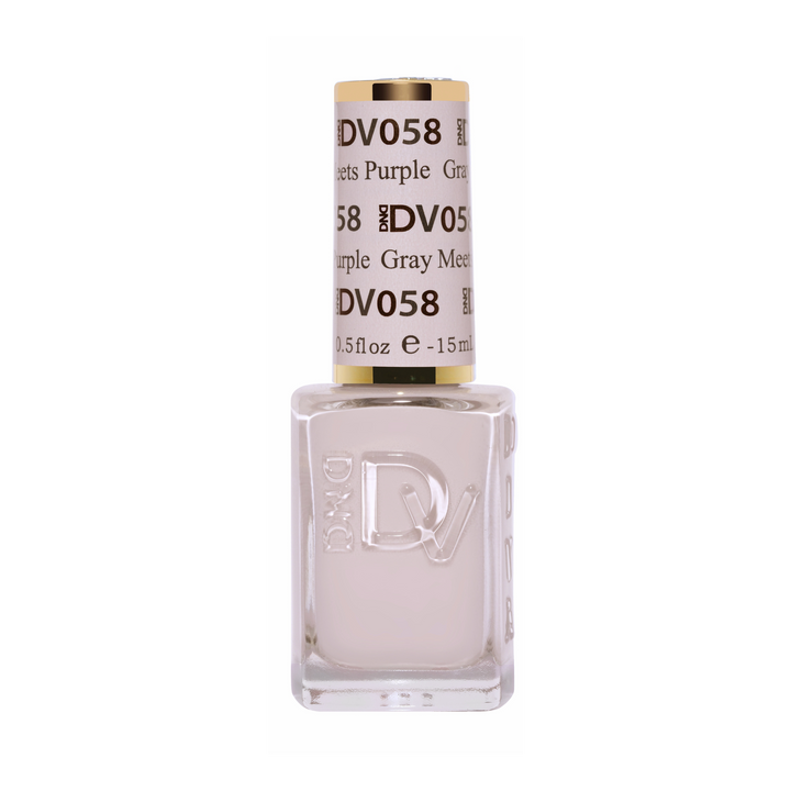 DND Diva #58 Grey Meets Purple – lacquer bottle