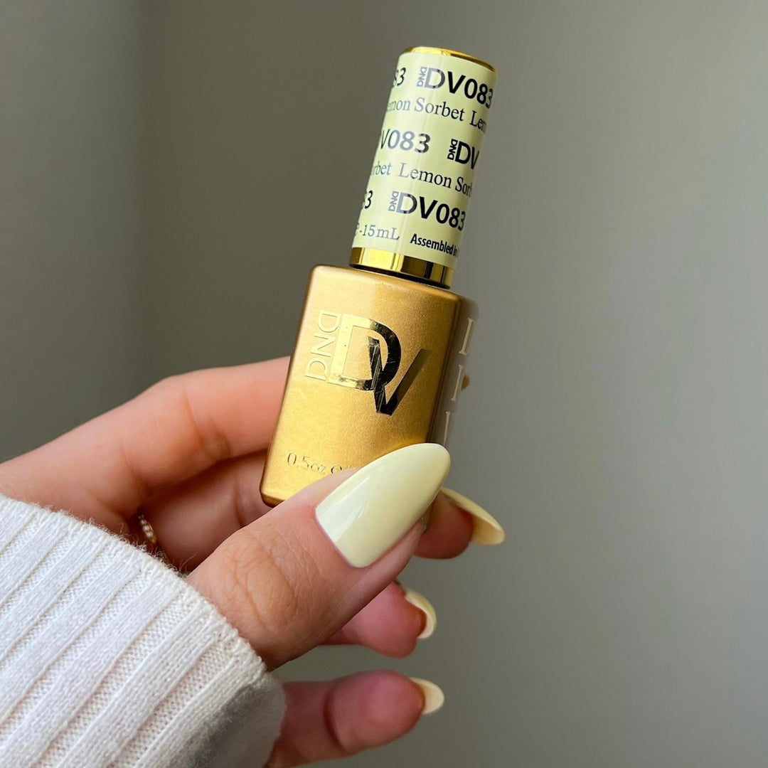 DND Diva #83 Lemon Sorbet – nail swatch 6