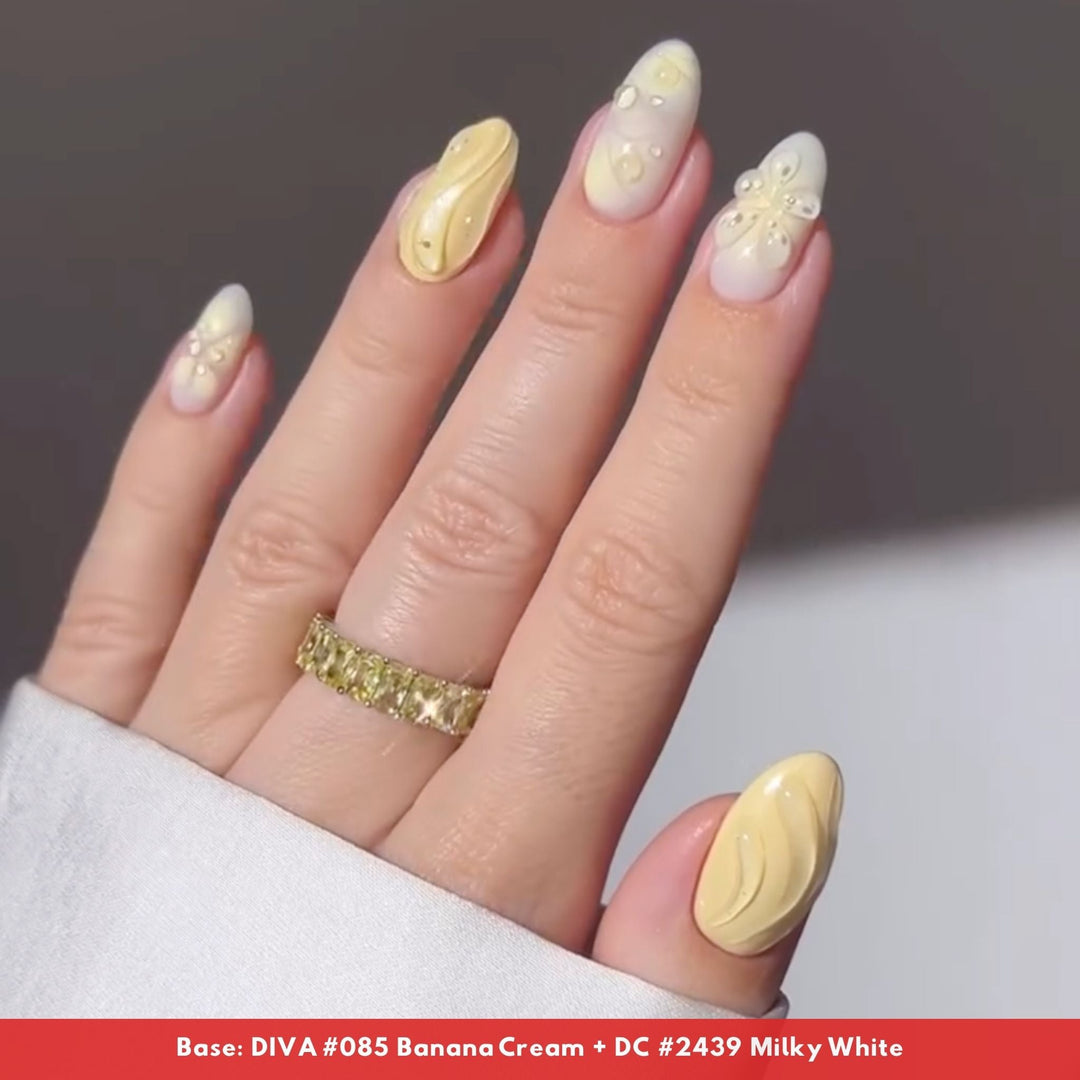DND Diva #85 Banana Cream – nail art