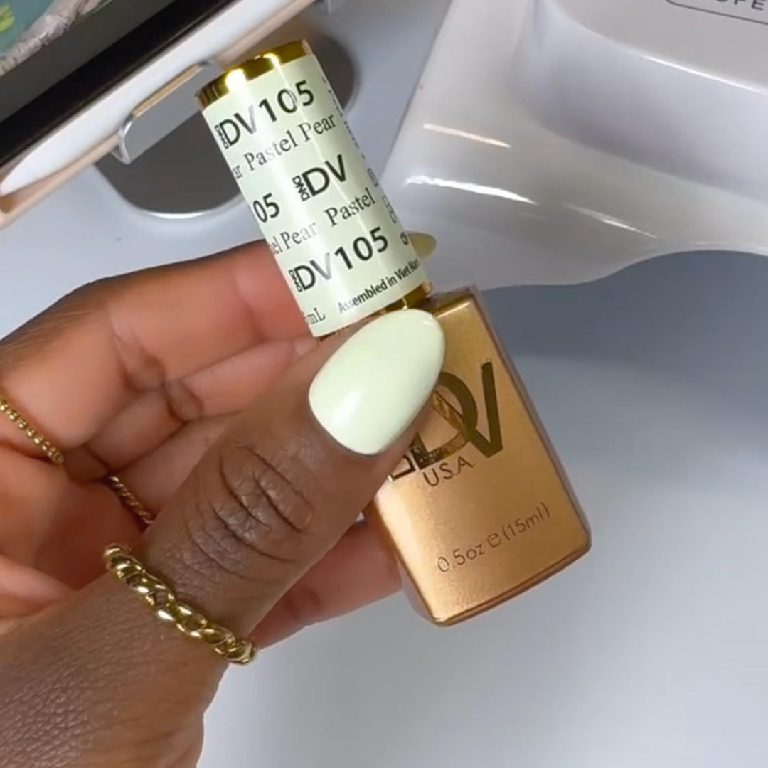 DND Diva #105 Pastel Pear – nail swatch 5