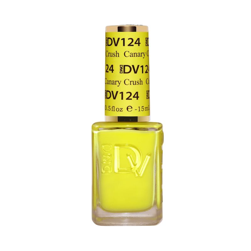 DND Diva #124 Canary Crush – lacquer bottle