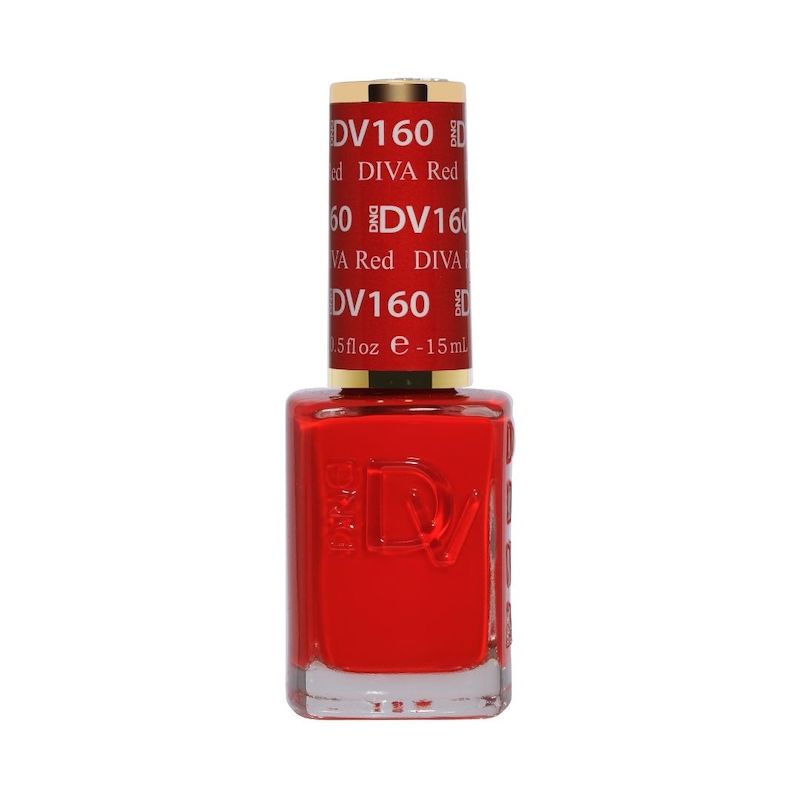 DND Diva #160 Red – lacquer bottle