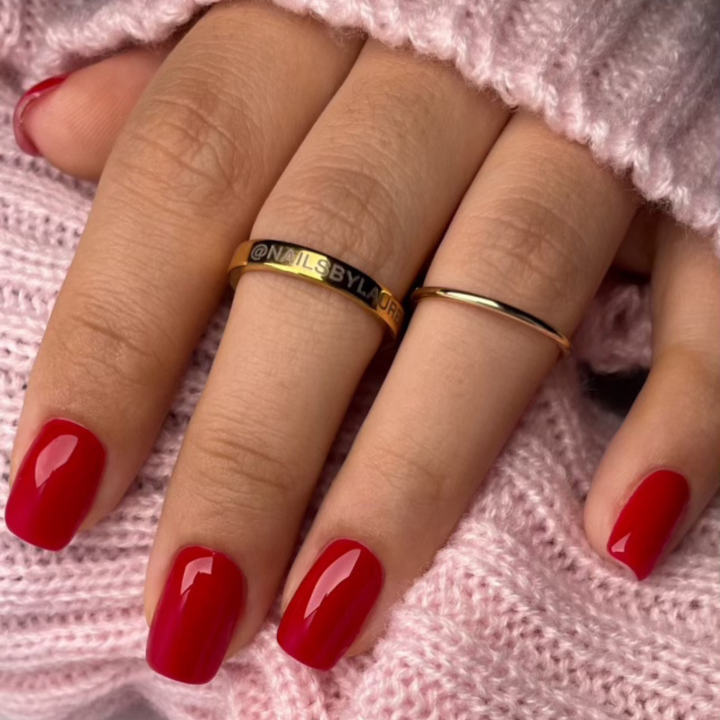 DND Diva #163 Left Him On Red – nail swatch 3