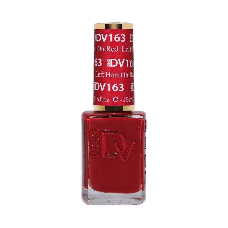 DND Diva #163 Left Him On Red – lacquer bottle