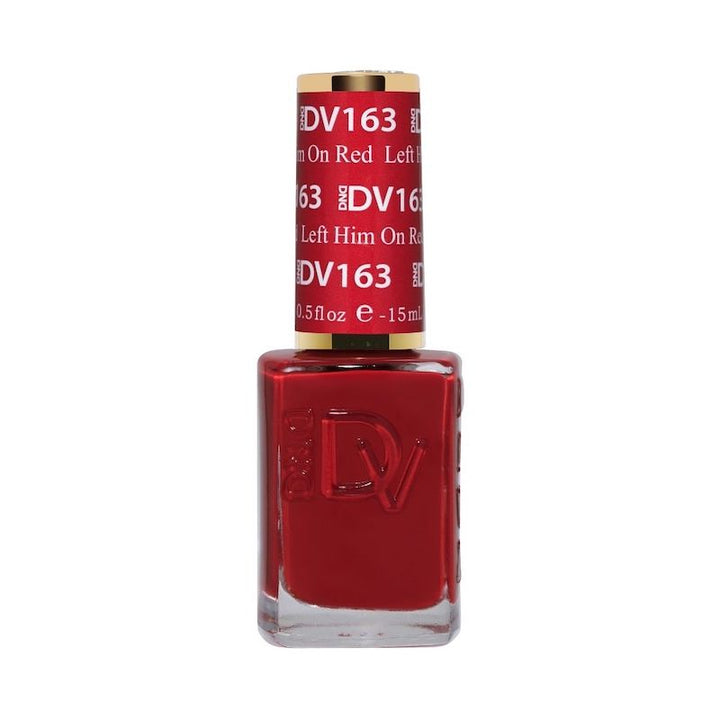 DND Diva #163 Left Him On Red – lacquer bottle