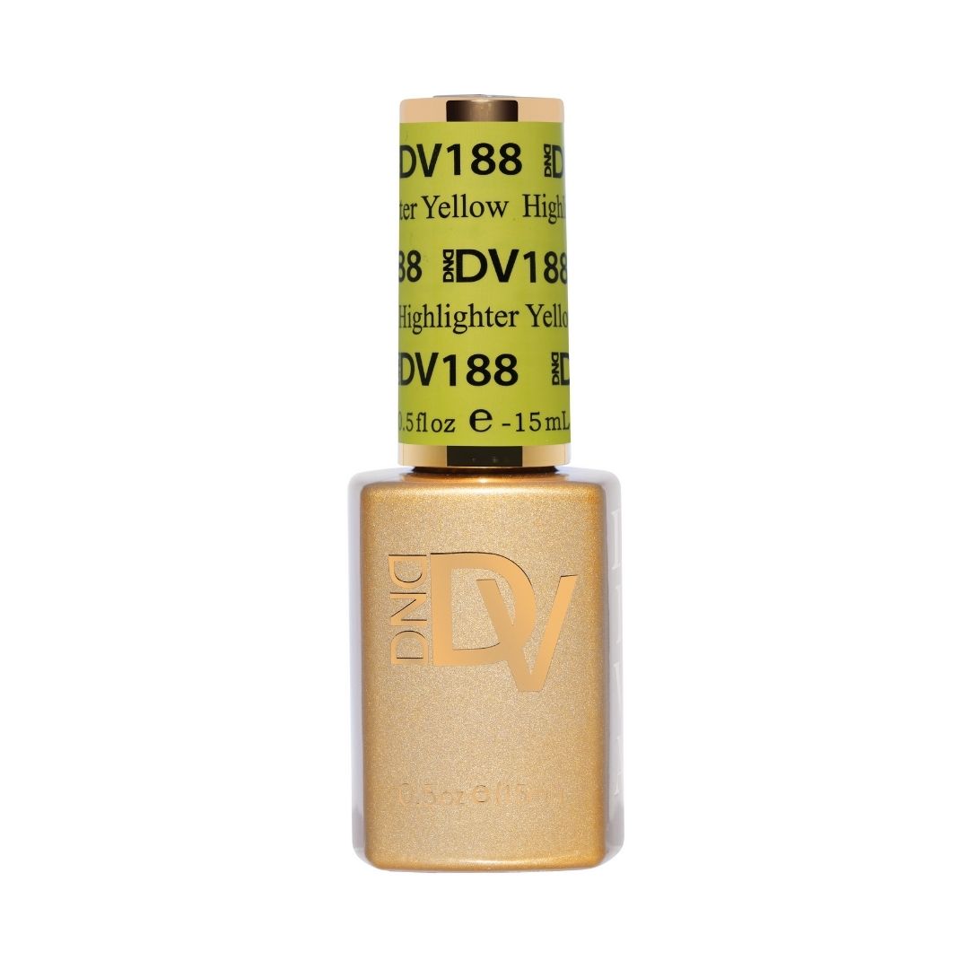 DND Diva #188 Highlighter Yellow – gel bottle
