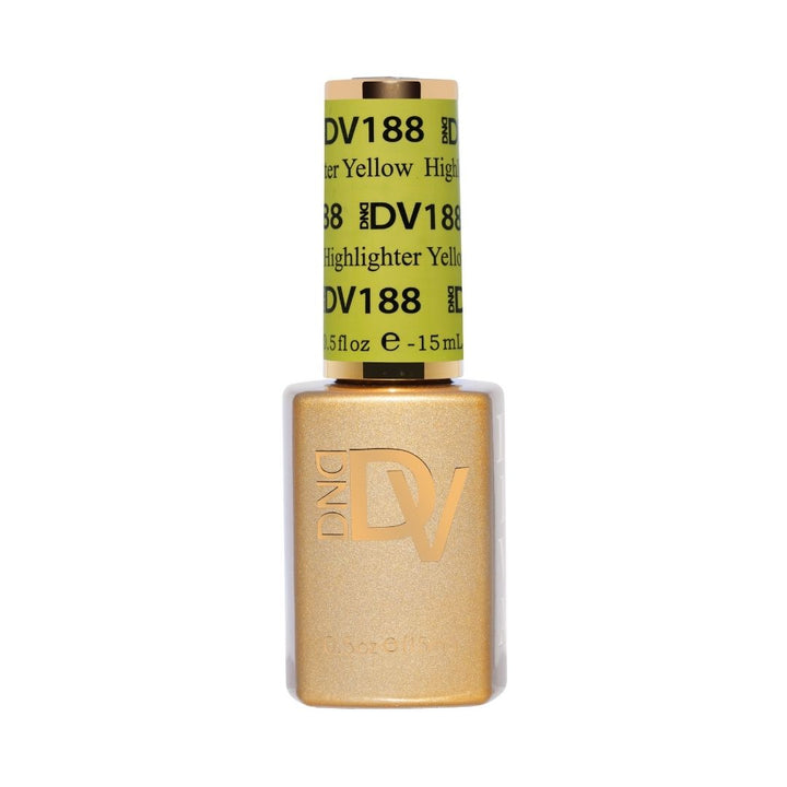 DND Diva #188 Highlighter Yellow – gel bottle