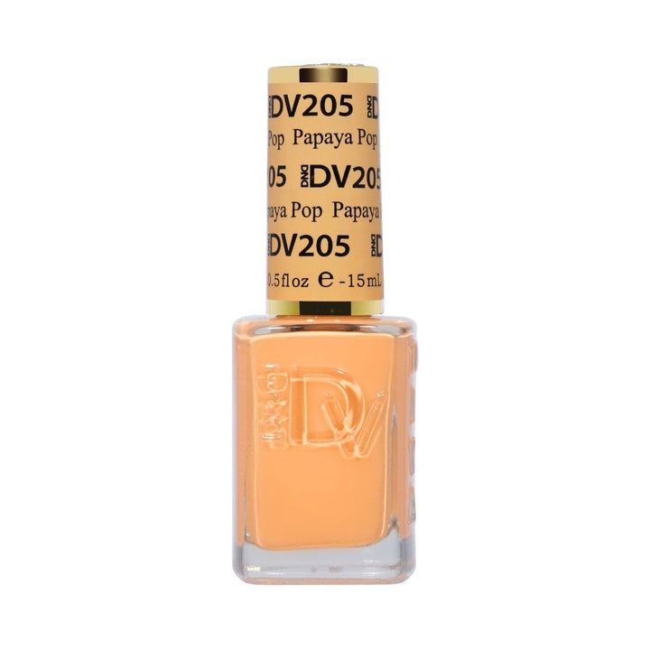 DND Diva #205 Papaya Pop – lacquer bottle