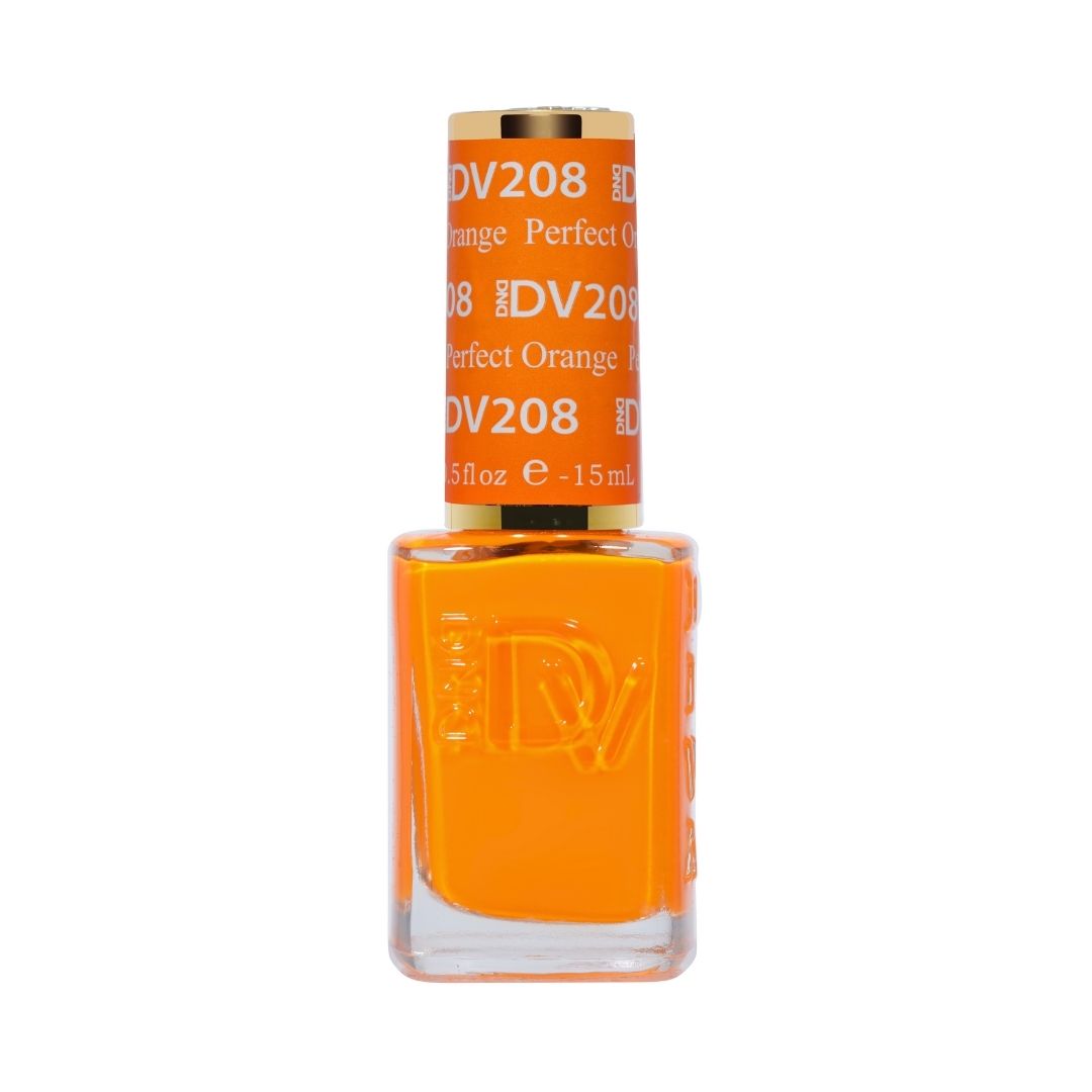 DND Diva #208 Perfect Orange – lacquer bottle