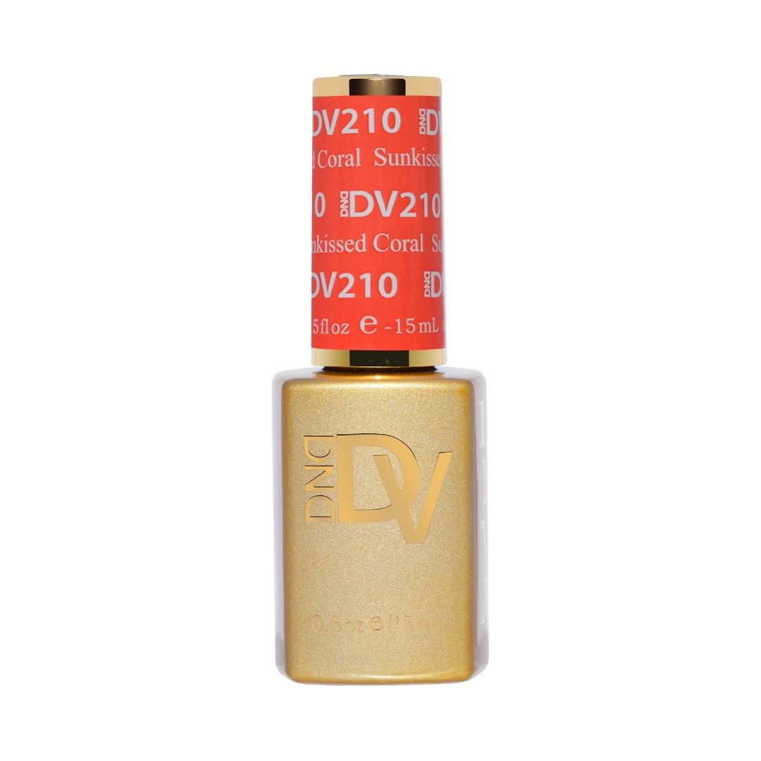 DND Diva #210 Sunkissed Coral – gel bottle