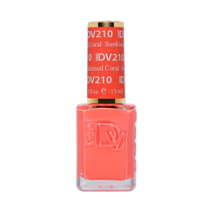 DND Diva #210 Sunkissed Coral – lacquer bottle