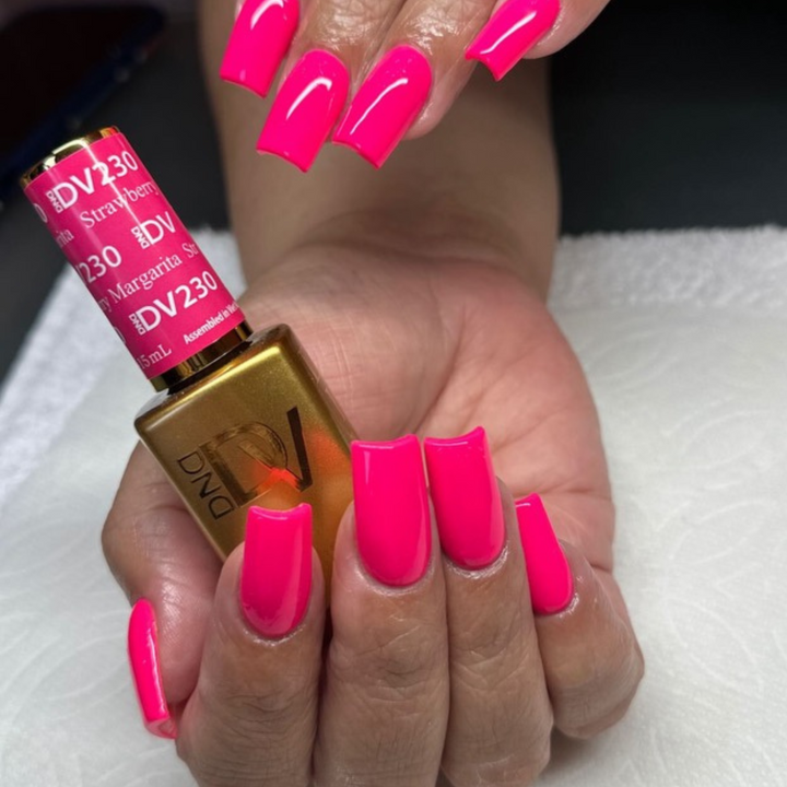 DND Diva #230 Strawberry Margarita – nail swatch 4