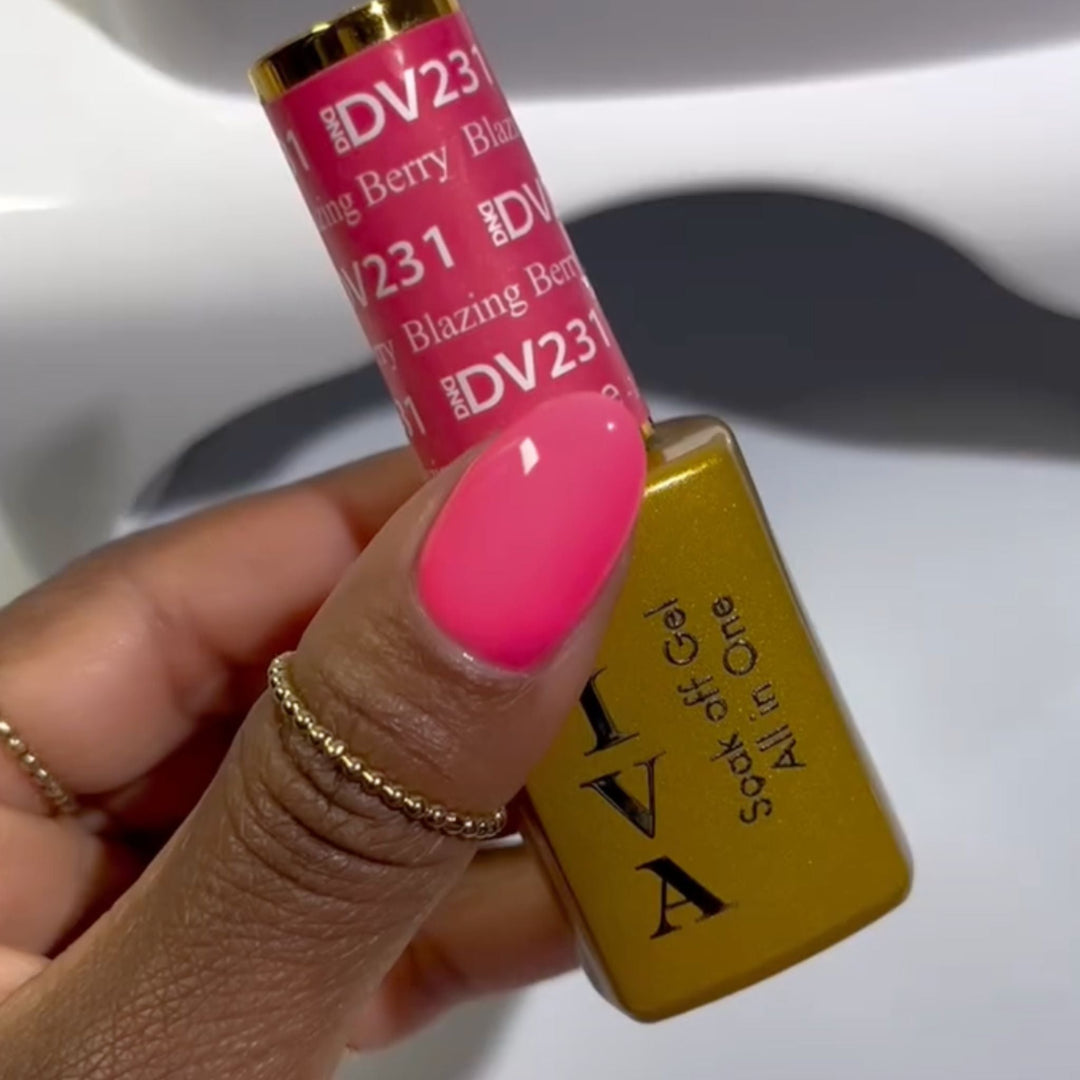DND Diva #231 Blazing Berry – nail swatch 4