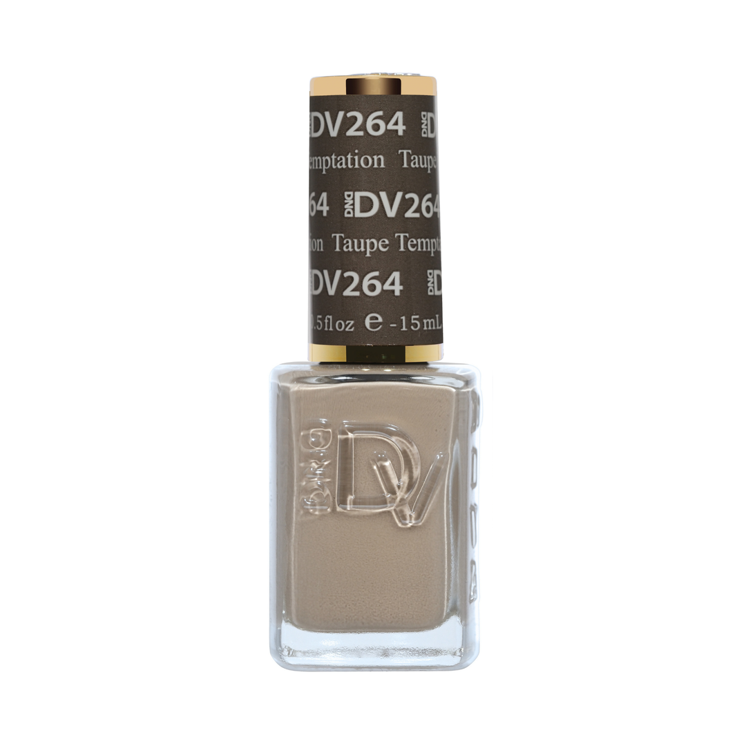 DND Diva #264 Taupe Temptation – lacquer bottle