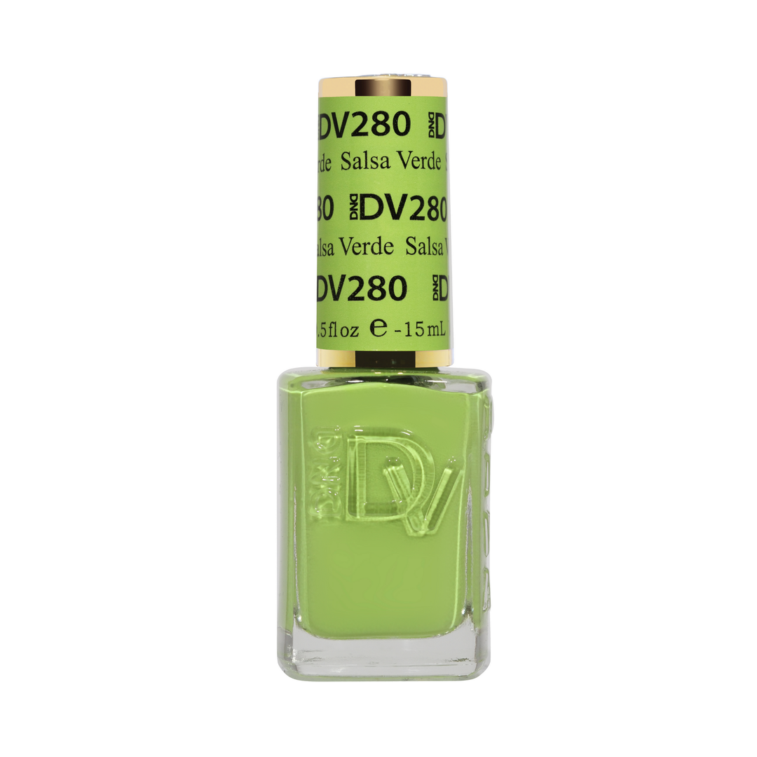 DND Diva #280 Salsa Verde – lacquer bottle