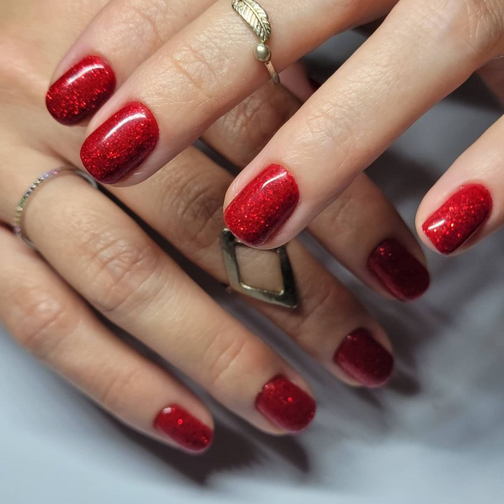 DND Gel #402 Firework Star – nail swatch 2