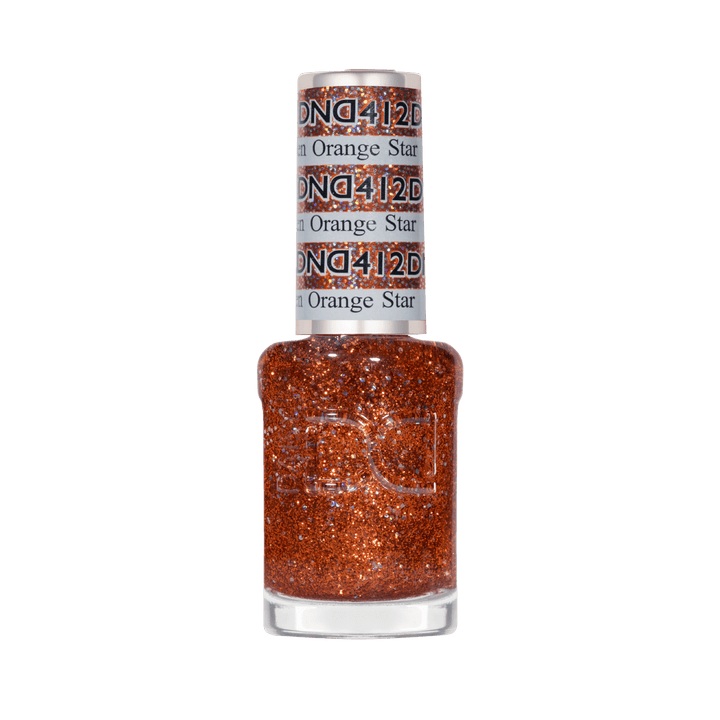 DND Gel #412 Golden Orange – lacquer bottle