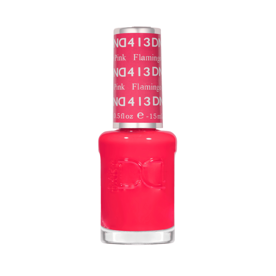 DND Gel #413 Flamingo Pink – lacquer bottle