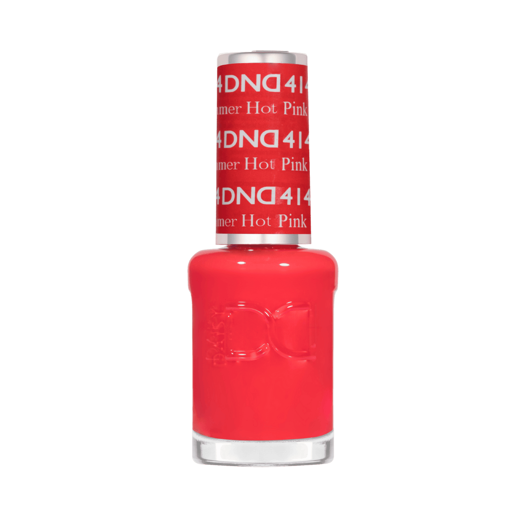 DND Gel #414 Summer Hot Pink – lacquer bottle