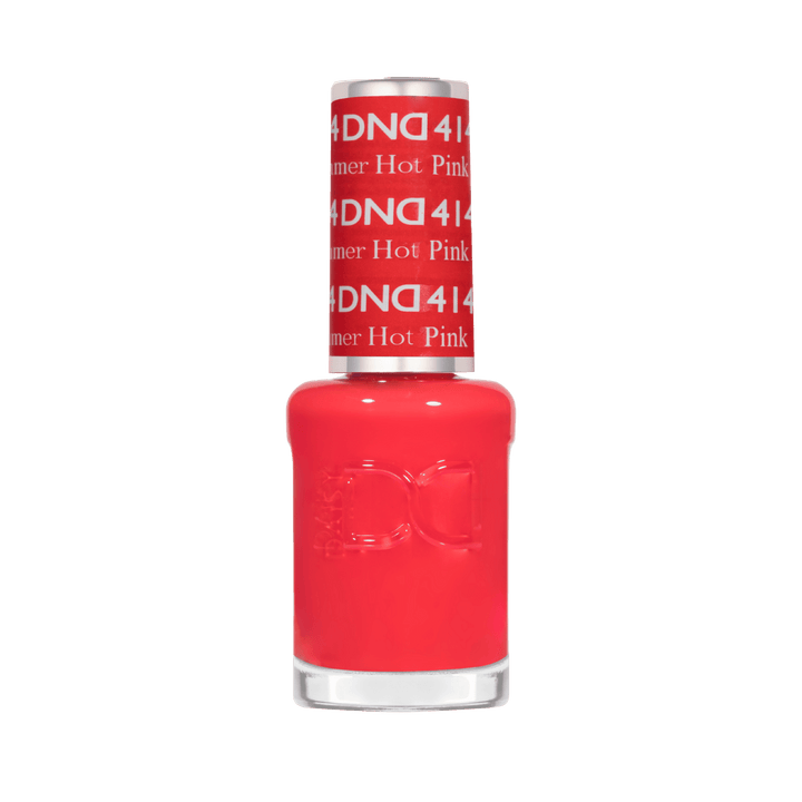 DND Gel #414 Summer Hot Pink – lacquer bottle
