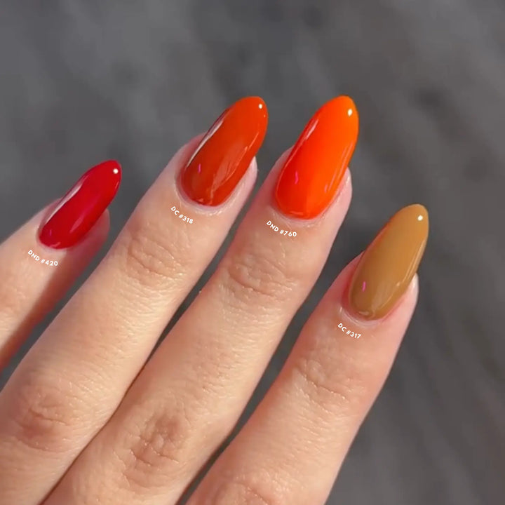 DND Gel #420 Bright Maroon – nail swatch