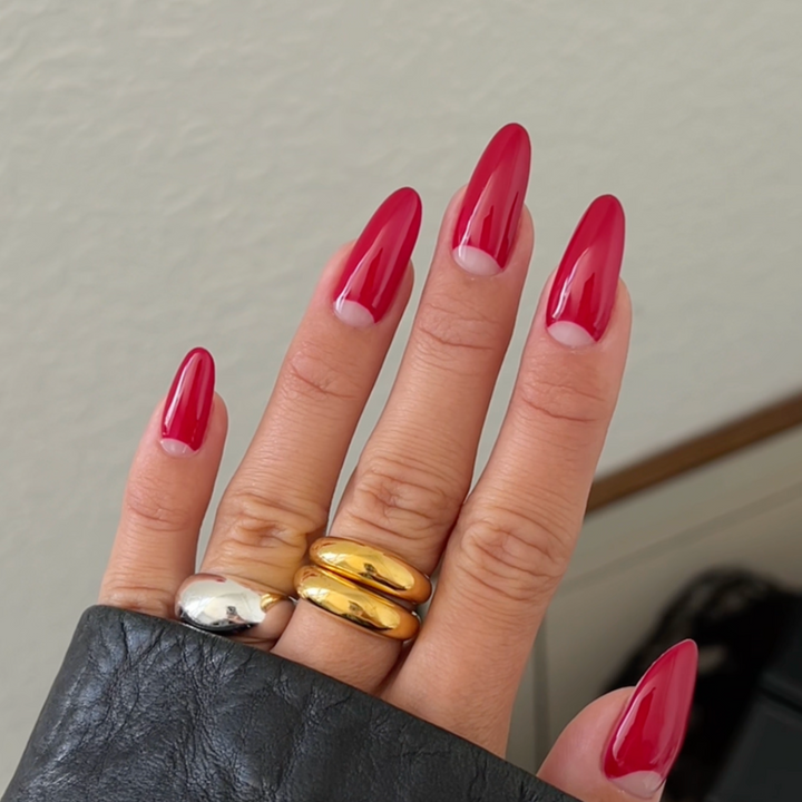 DND Gel #429 Boston University Red – nail swatch 8