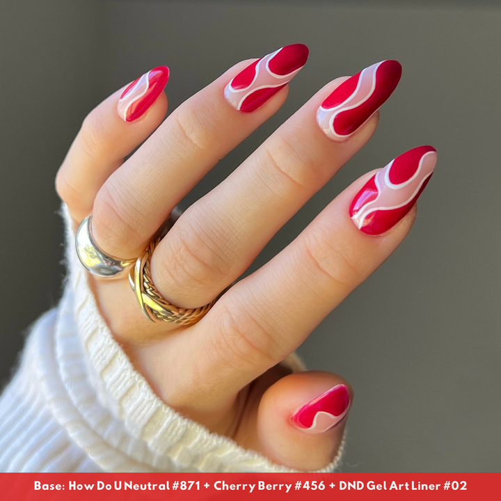 DND Gel #456 Cherry Berry – nail art