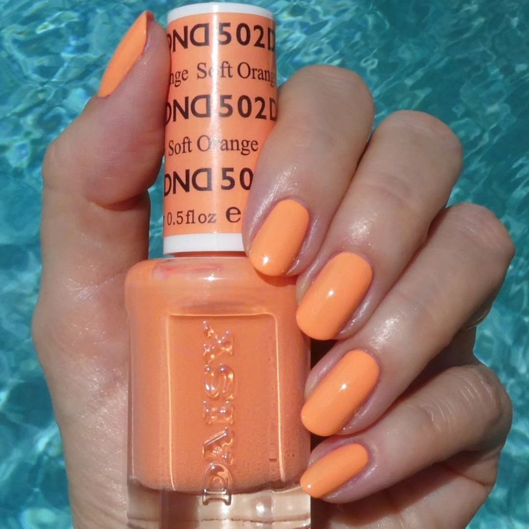 DND Gel #502 Soft Orange – nail swatch 3