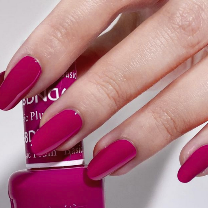DND Gel #658 Basic Plum – nail swatch