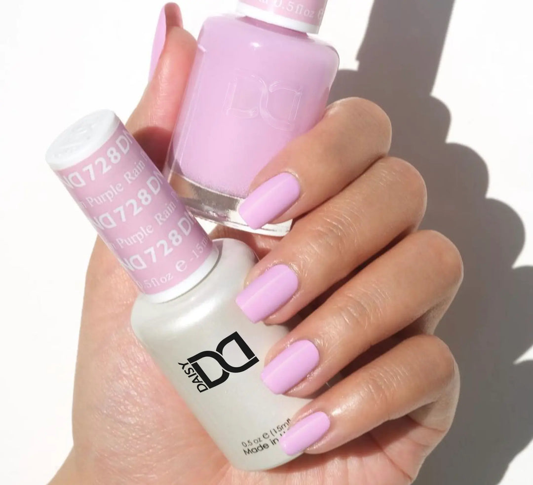 DND Gel #728 Purple Rain – nail swatch