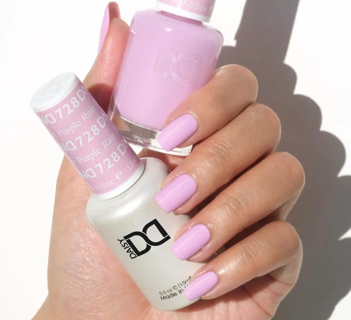 DND Gel #728 Purple Rain – nail swatch