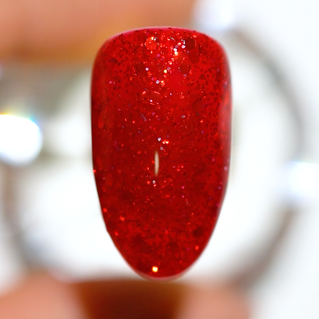 DND Gel #771 Crimson Sunset – nail swatch