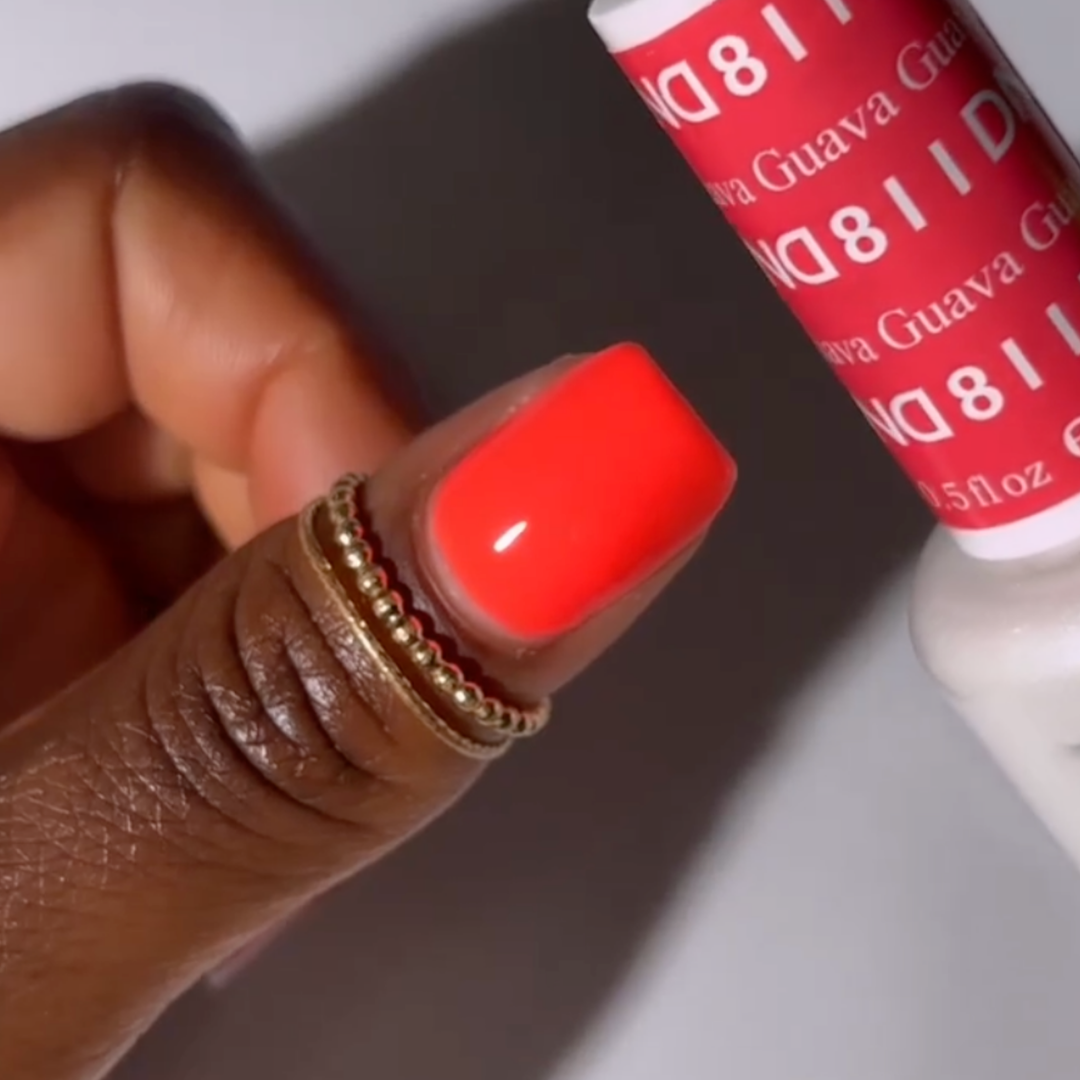 DND Gel #811 Guava – nail swatch 2