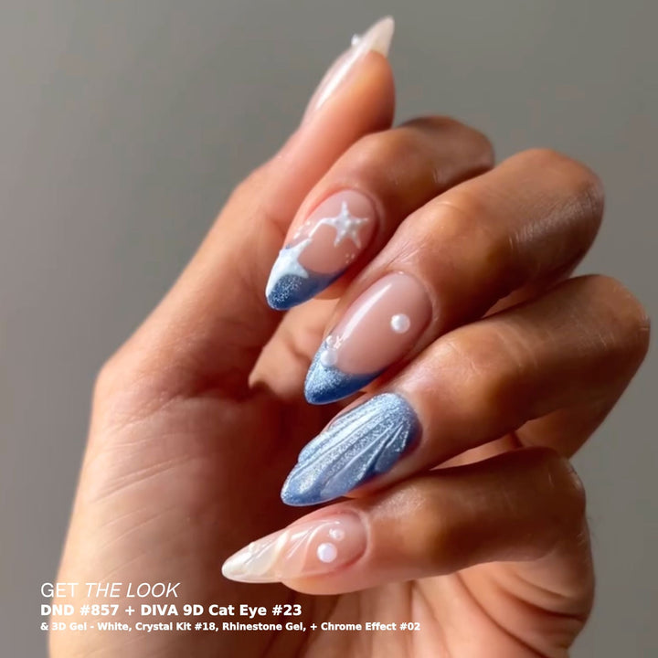 DND Gel #857 Sheer Nude – nail swatch