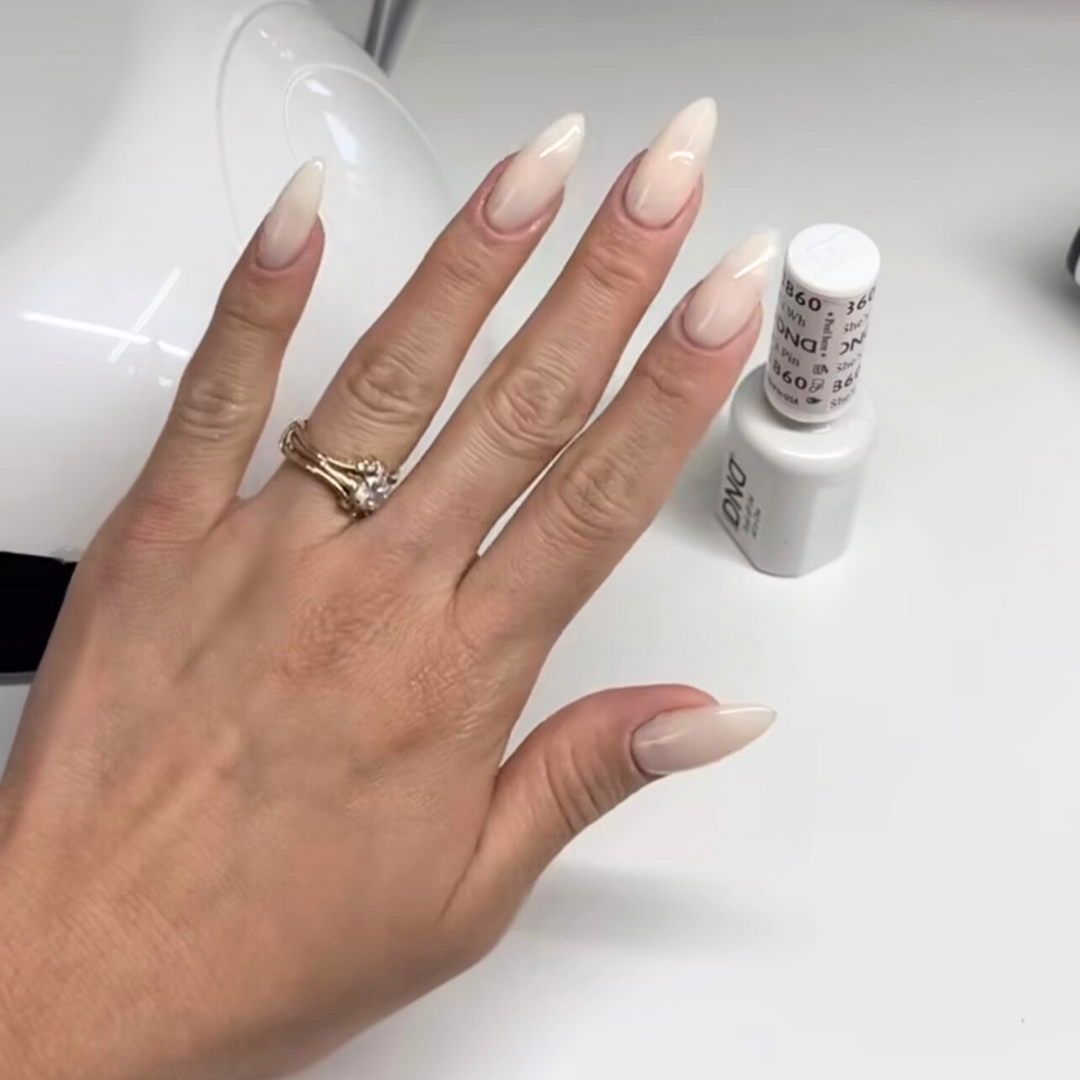 DND Gel #860 She's White? She's Pink? – nail swatch 5