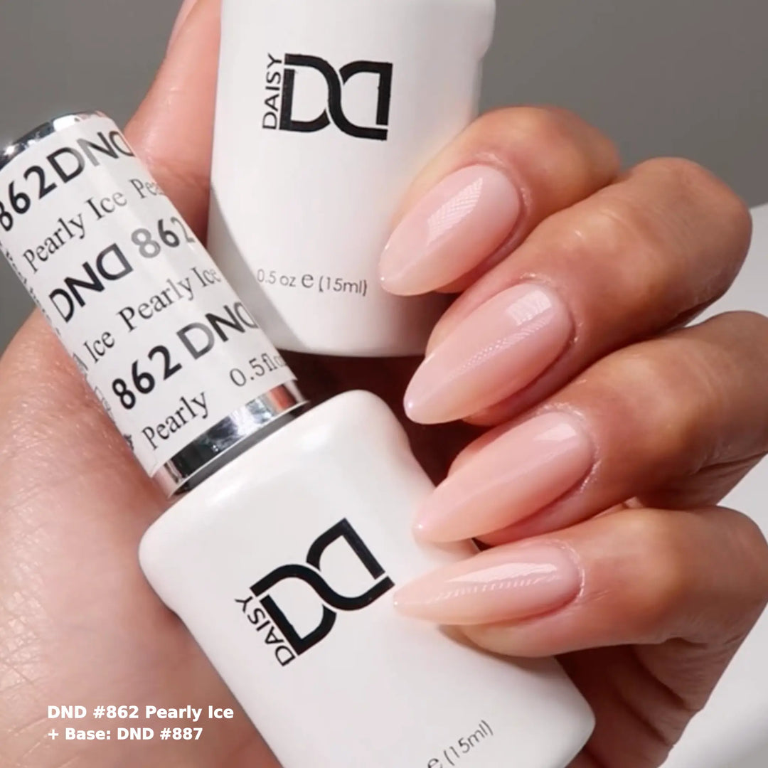 DND Gel #887 Glass Peach – nail art 2