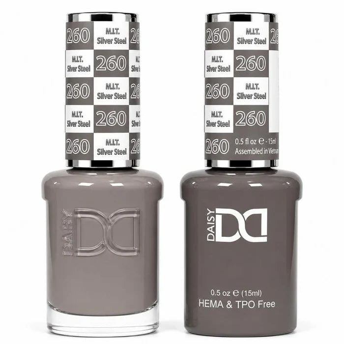 #260 - DND - Hema-Free & TPO-Free Gel & Lacquer - M.I.T Silver Steel