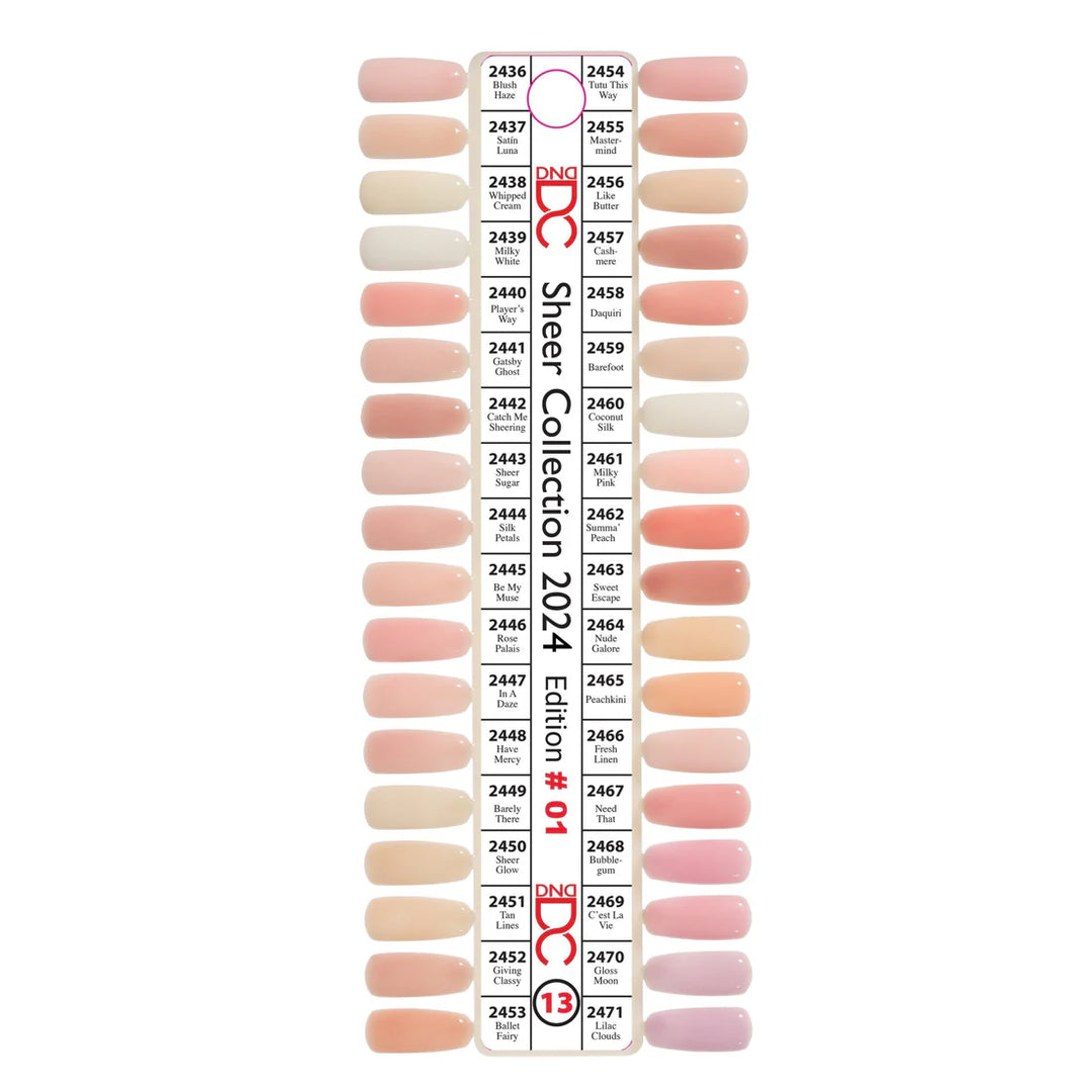 #000 - DND DC Sheer Collection Gel UV/LED Soak Off Gel Polish