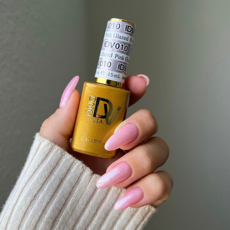 DND Diva #10 Pink Glazzed – nail swatch 2