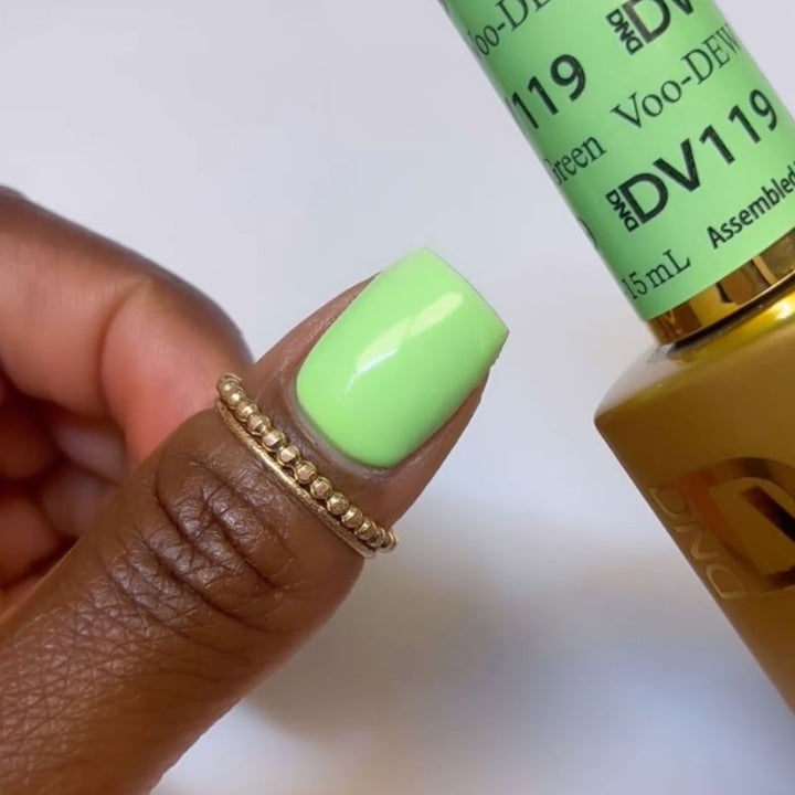 DND Diva #119 Dew Green – nail swatch 2
