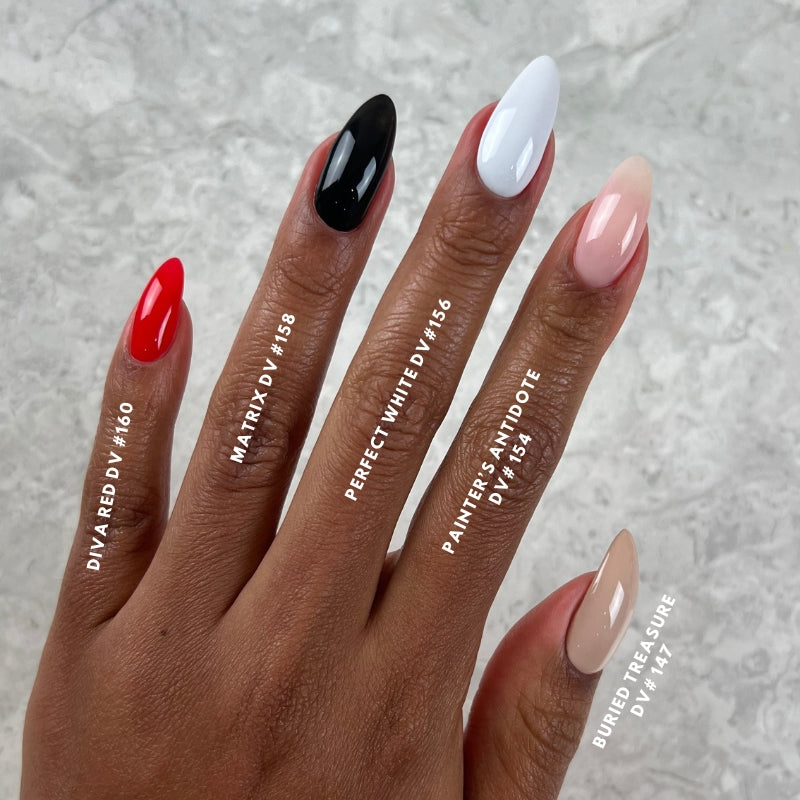 DND Diva #156 Perfect White – nail swatch 2