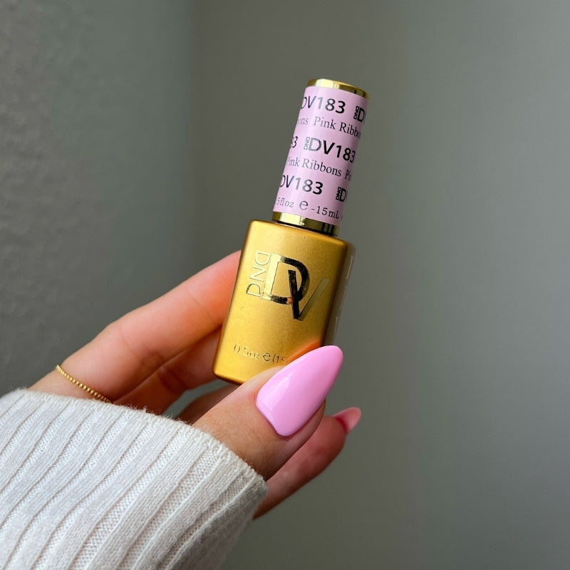 DND Diva #183 Pink Ribbons – nail swatch 4