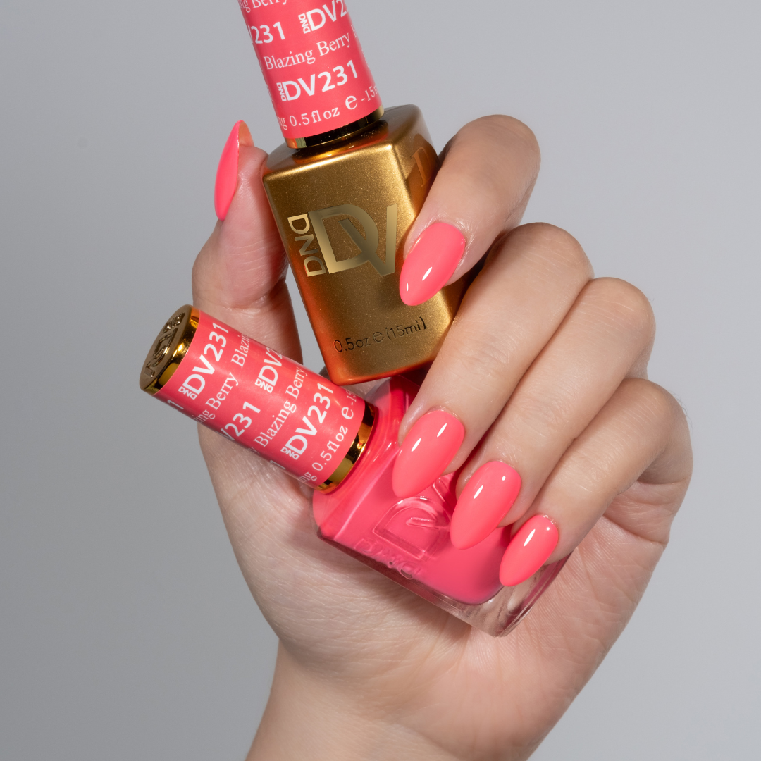 DND Diva #231 Blazing Berry – nail swatch 2