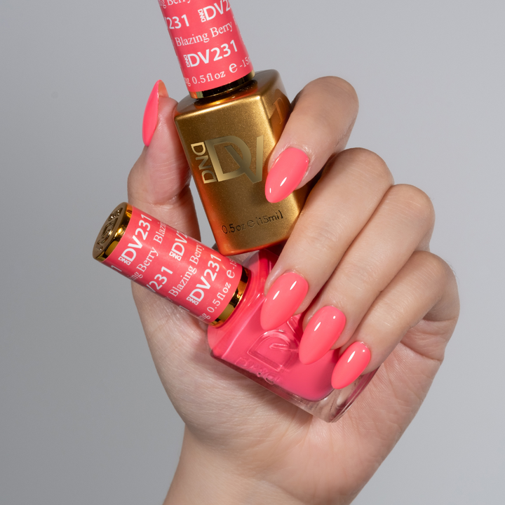DND Diva #231 Blazing Berry – nail swatch 2