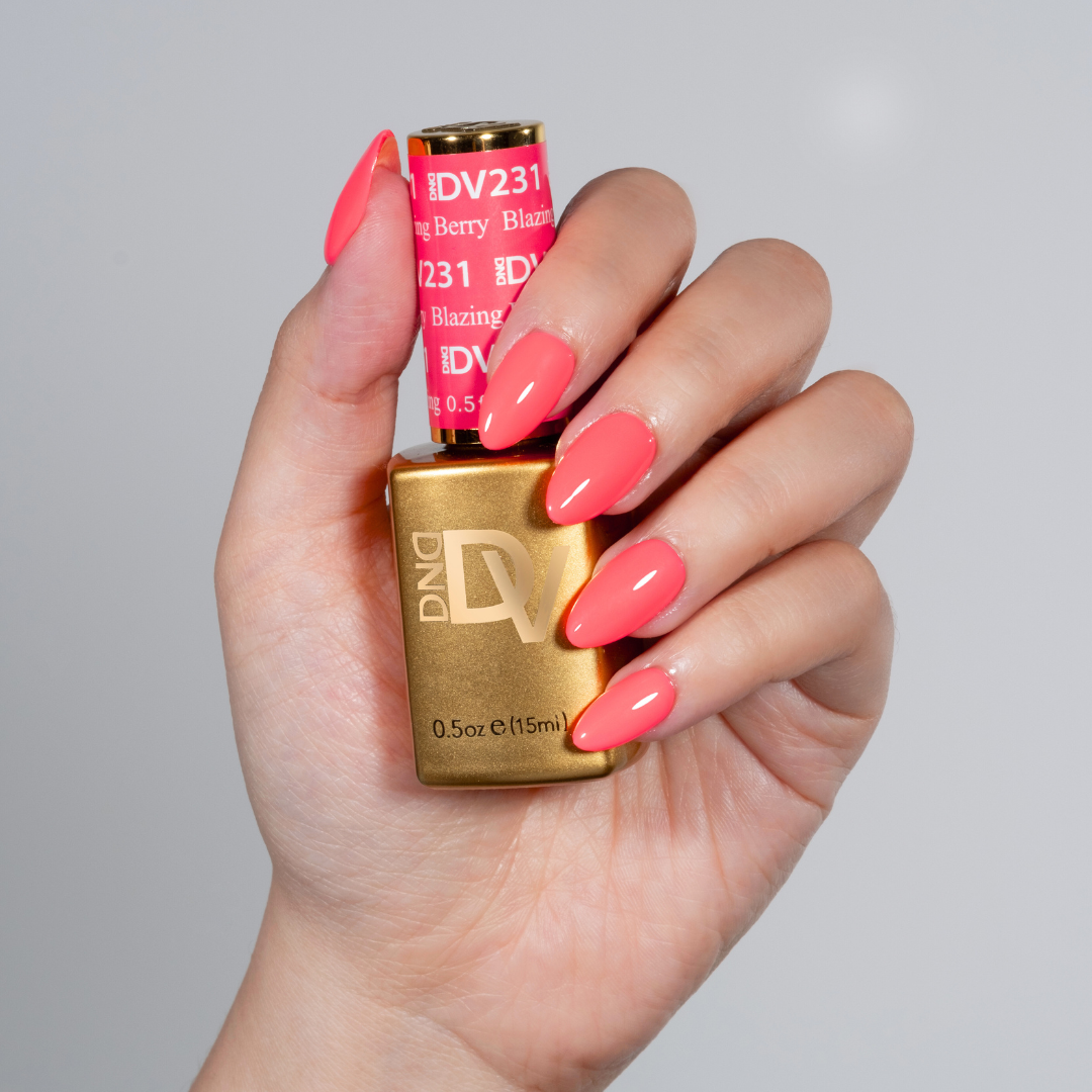 DND Diva #231 Blazing Berry – nail swatch