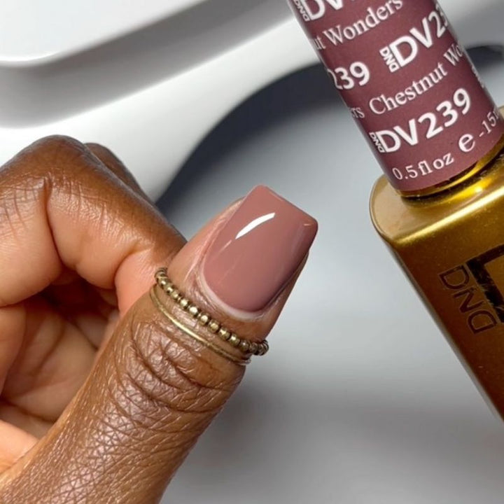DND Diva #239 Chestnut Wonders – nail swatch 5