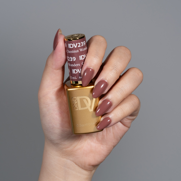 DND Diva #239 Chestnut Wonders – nail swatch 2