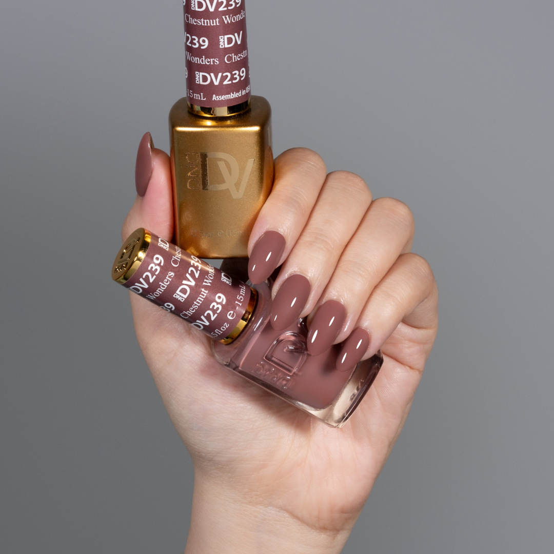 DND Diva #239 Chestnut Wonders – nail swatch 3